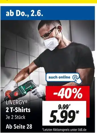 Lidl Livergy 2 t-shirts Angebot