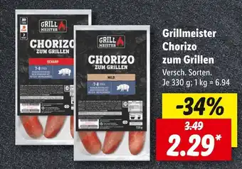 Lidl Grillmeister chorizo zum grillen Angebot