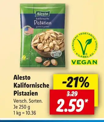 Lidl Alesto kalifornische pistazien Angebot