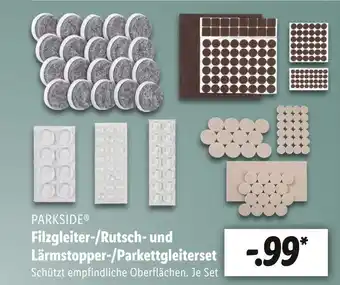 Lidl Parkside filzgleiter-/rutsch- und lärmstopper-/parkettgleiterset Angebot