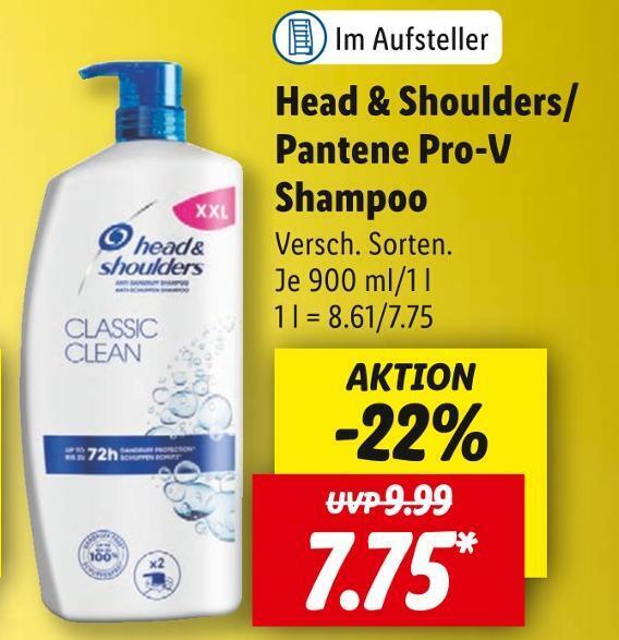 Head & shoulders/pantene prov shampoo Angebot bei Lidl