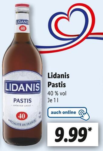 Lidl Lidanis pastis Angebot