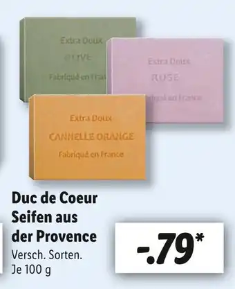 Lidl Duc de coeur seifen aus der provence Angebot