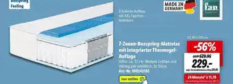 Lidl 7-zonen-boxspring-matratze mit integrierter thermogel-auflage Angebot