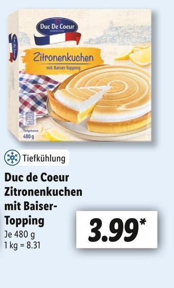 Lidl Duc de coeur zitronenkuchen mit baiser-topping Angebot