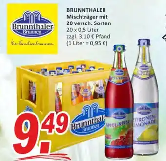 Getränke Fleischmann Brunnthaler Mischträger mit 20 versch. Sorten 20x0,5 Liter Angebot