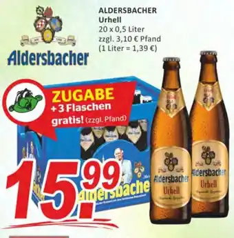 Getränke Fleischmann Aldersbacher Urhell 20x0,5 Liter Angebot