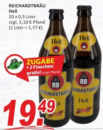 Getränke Fleischmann Reichardtbräu Hell 20x0,5 Liter Angebot