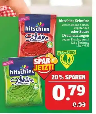 Marktkauf Hitschies Schnüre, Saure Drachenzungen Angebot