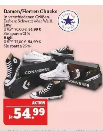 Marktkauf Damen Oder Herren Chucks Converse Angebot