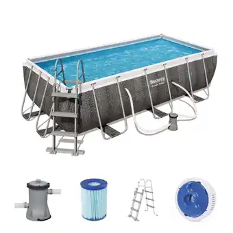 Globus Baumarkt Bestway bestway power steel frame pool komplett-set eckig Angebot