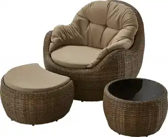 Globus Baumarkt Primaster primaster loungesessel freedom inkl. hocker und beistelltisch Angebot