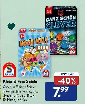 Aldi Süd Schmidt Klein & Fein Spiele Angebot