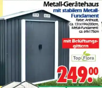 Wreesmann Metall Gerätehaus mit stabilem Metall Fundament Angebot