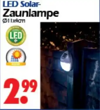 Wreesmann LED Solar Zaunlampe Angebot