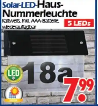 Wreesmann Solar LED Haus Nummerleuchte 5 LEDs Angebot