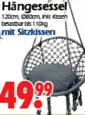 Wreesmann Hängesessel mit Sitzkissen Angebot