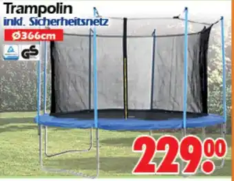 Wreesmann Trampolin inkl. Sicherheitsnetz Angebot