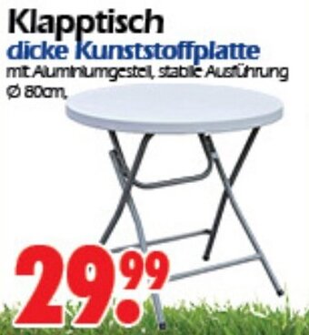 Wreesmann Klapptisch dicke Kunststoffplatte Angebot