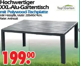 Wreesmann Hochwertiger XXL Alu Gartentisch mit Polywood Tischplatte Angebot