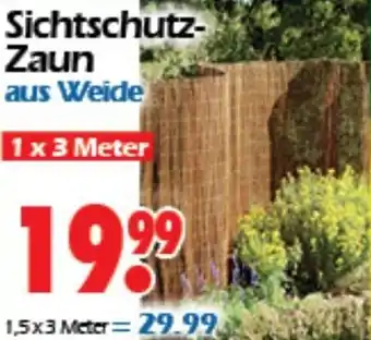 Wreesmann Sichtschutzzaun aus Weide 1 x 3 Meter Angebot