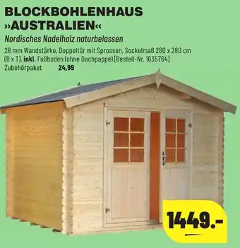 Leitermann Baumarkt Blockbohlenhaus Australien Angebot