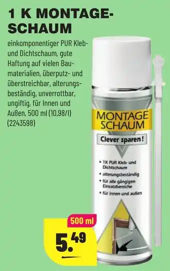 Leitermann Baumarkt 1 K Montageschaum 500 ml Angebot