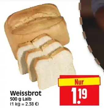 Edeka Herkules Weissbrot 500 g Laib Angebot