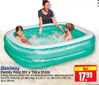 Edeka Herkules Bestway Family Pool 201x150x51 cm Angebot