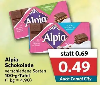 Combi Alpia Schokolade 100 g Tafel Angebot