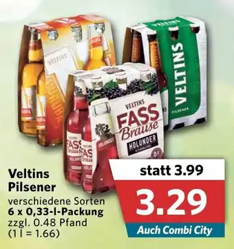 Combi Veltins Pilsener 6x0,33 l Packung Angebot