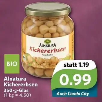 Combi Alnatura Kichererbsen 350 g Glas Angebot