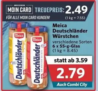 Combi Meica Deutschländer Würstchen 6x55 g Glas Angebot