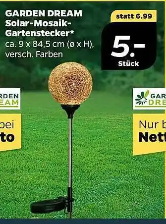 NETTO Garden Dream Solar-mosaik-gartenstecker Angebot