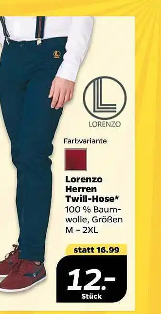 NETTO Lorenzo Herren Twill-hose Angebot