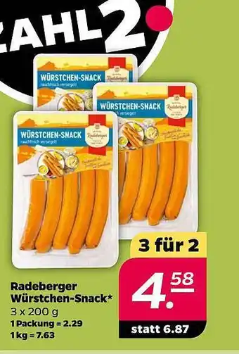 NETTO Radeberger Würstchen-snack Angebot