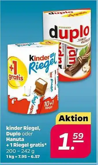 NETTO Kinder Riegel, Duplo Oder Hanuta Angebot