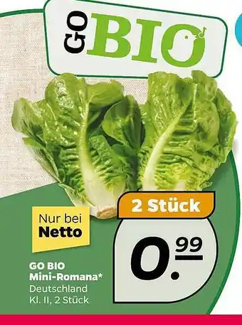 NETTO Go Bio Mini-romana Angebot