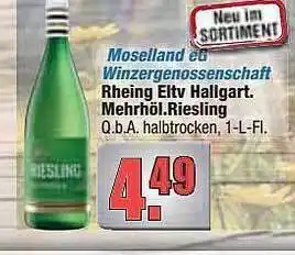 alldrink Moselland Eg Winzergenossenschaft Rheing Eltv Hallgart. Mehrhöl.riesling Angebot