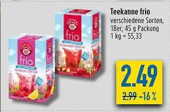 diska Teekanne Frio Angebot