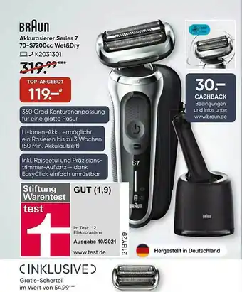 Galeria Braun Akkurasierer Series 7 Angebot