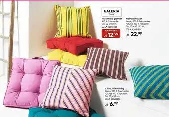 Galeria Galeria Home Kissenhülle, Gestreift, Matratzenkissen O. Abb Vliesfüllung Angebot