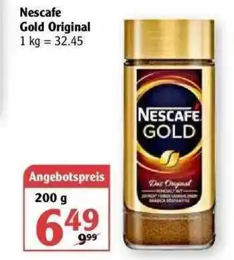 Globus Nescafé Gold Original Angebot