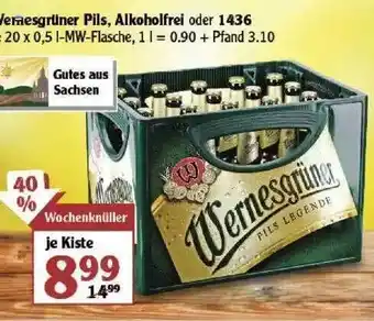 Globus Wernesgrüner Pils, Alkoholfrei Oder 1436 Angebot