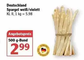 Globus Deutschland Spargel Weiß Oder Violett Angebot