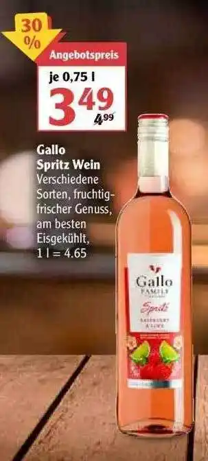 Globus Gallo Spritz Wein Angebot