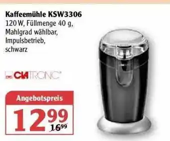 Globus Clatronic Kaffeemühle Ksw3306 Angebot