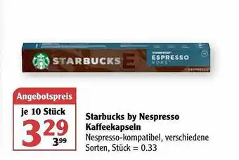 Globus Starbucks By Nespresso Kaffeekapseln Angebot