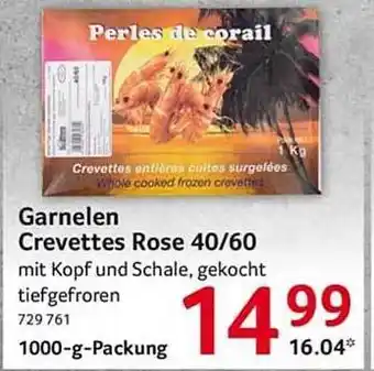 Selgros Garnelen Crevettes Rose 40-60 Angebot