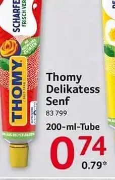 Selgros Thomy Delikatess Senf Angebot